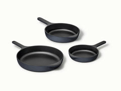 Enameled Cast Iron Skillet Trio